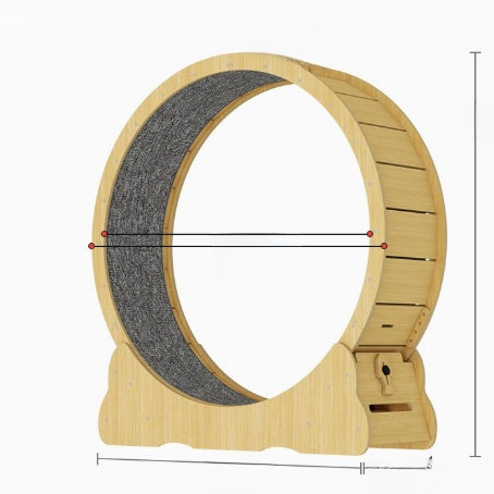 Solid Wood Silent Cat Treadmill Exercise Wheel