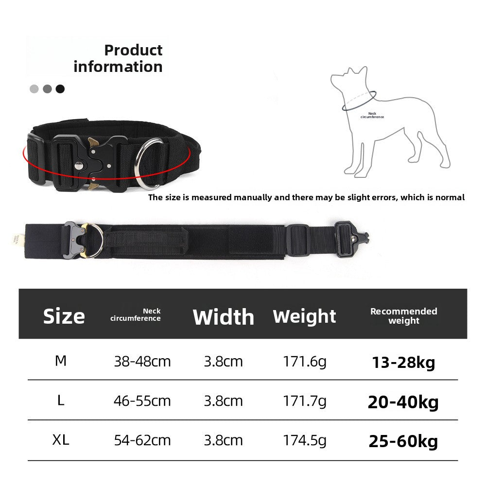 Tactical Dog Collar with Reflective Strips
