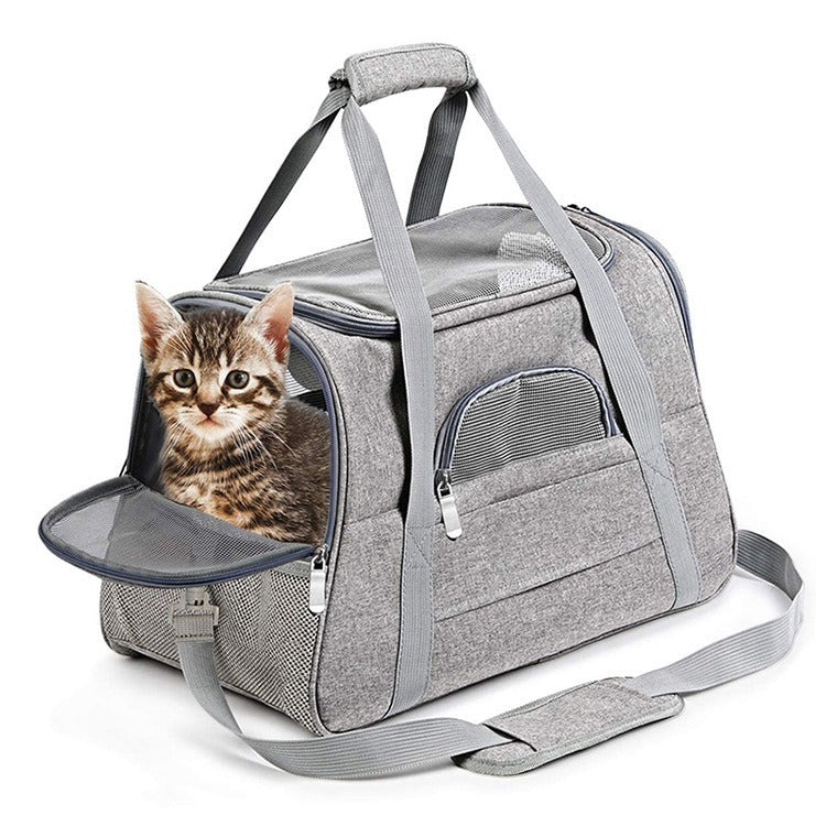 Pet Carrier Bag for Cats & Small Dogs – Soft, Breathable & Foldable