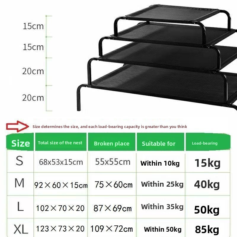 Elevated Dog Bed with Breathable Mesh