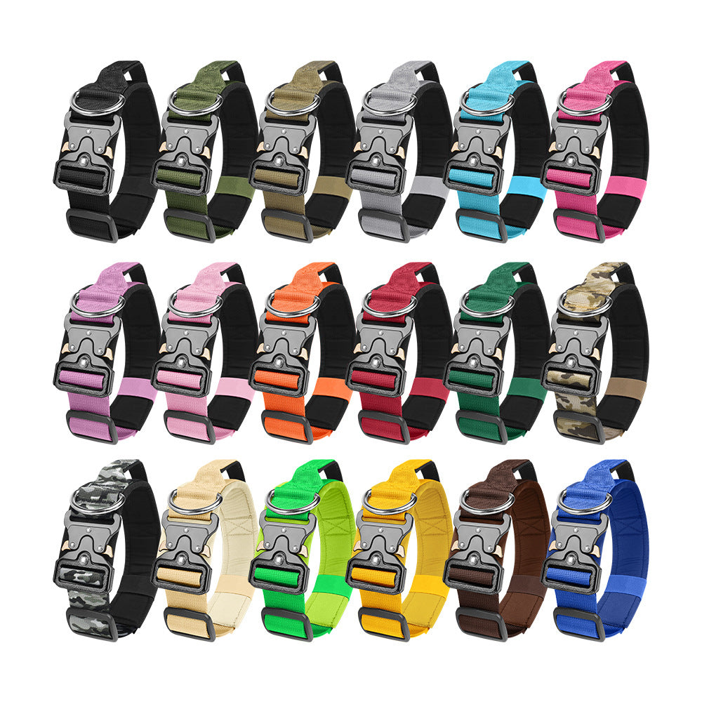 Tactical Dog Collar with Reflective Strips