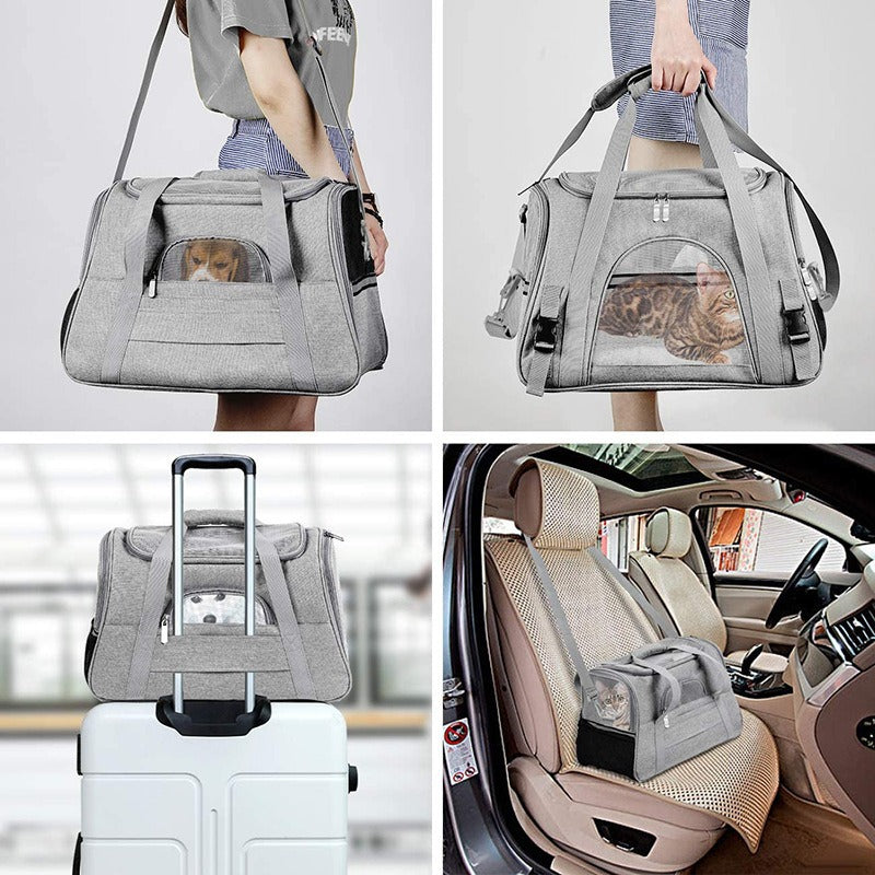 Pet Carrier Bag for Cats & Small Dogs – Soft, Breathable & Foldable
