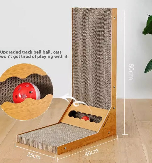 L-Shaped Vertical Cat Scratching Board – Non-Shedding with Free Catnip