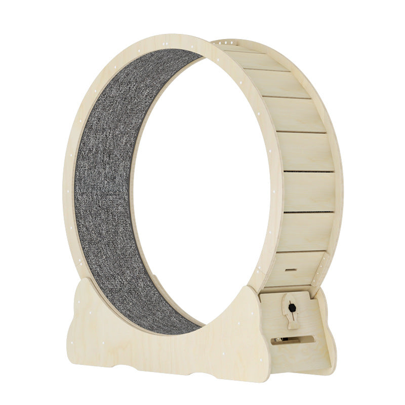 Solid Wood Silent Cat Treadmill Exercise Wheel