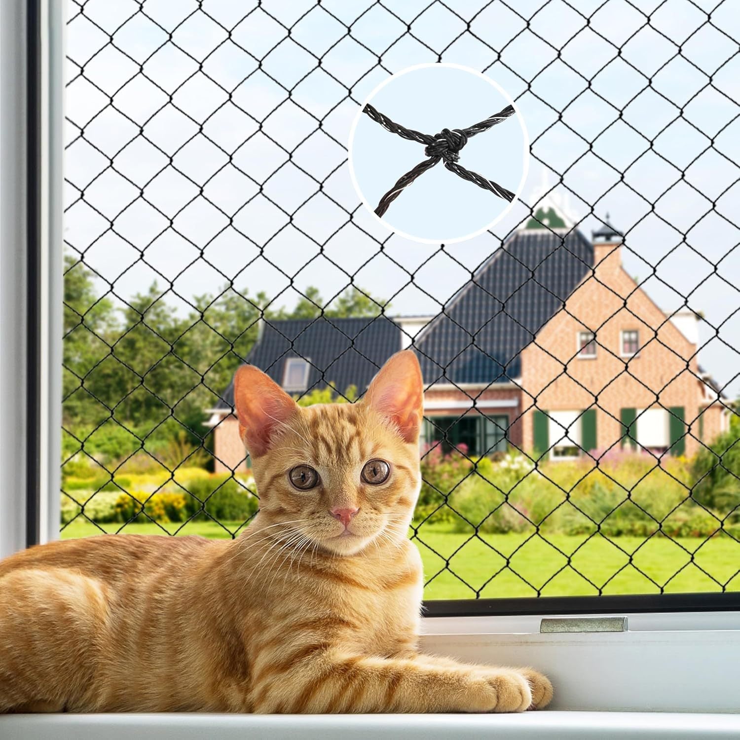Steel Reinforced Balcony Safety Net for Pets