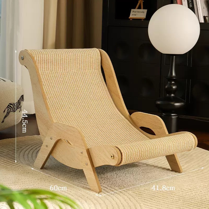 Cat Scratching Lounge Chair with Climbing Frame