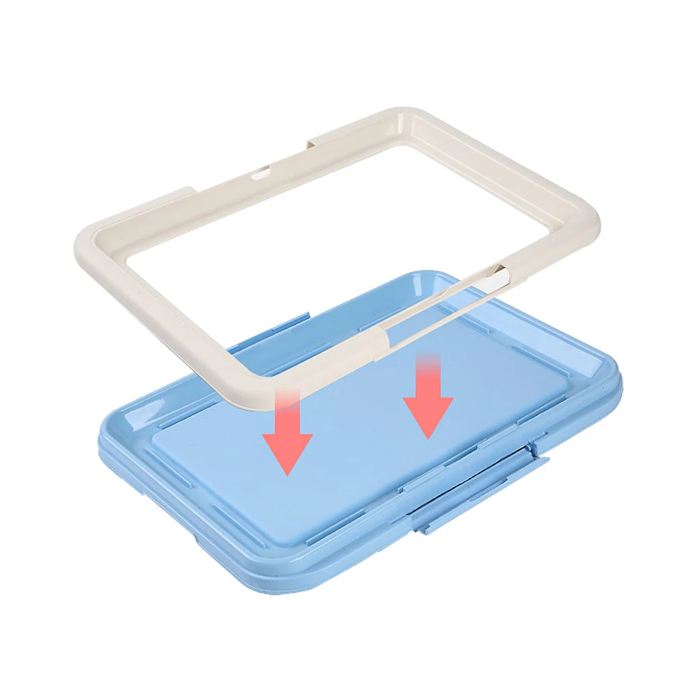 Portable Dog Potty Training Tray – Indoor Puppy Pad Holder for Small Dogs & Cats