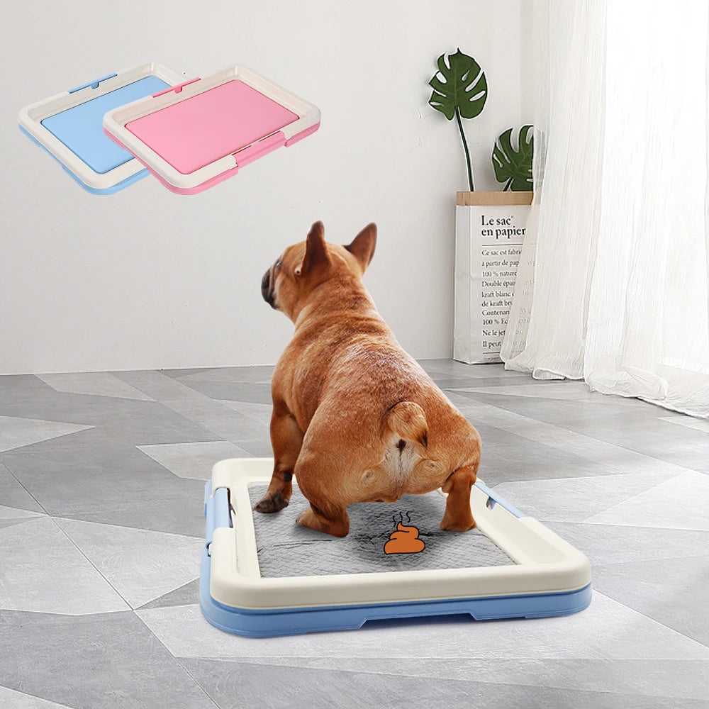 Portable Dog Potty Training Tray – Indoor Puppy Pad Holder for Small Dogs & Cats