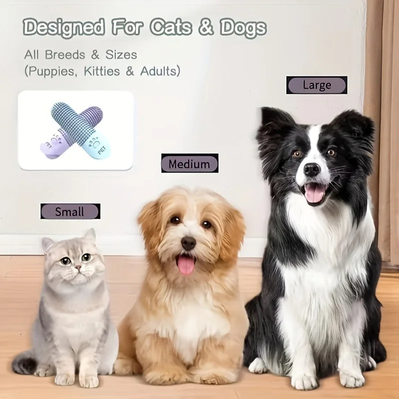 360° Finger Toothbrush for Dogs & Cats | Soft Silicone Pet Dental Cleaning Tool
