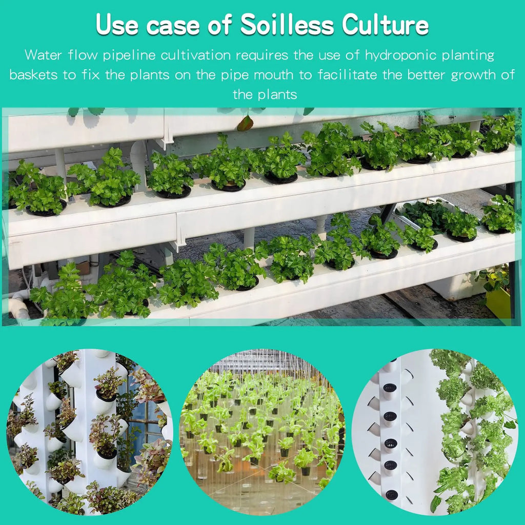 10PCS 3 Inch Hydroponics Cups Slotted Mesh Wide Lip Filter Plant Net Pot Bucket Basket Vegetable Garden Grown Netted Baskets