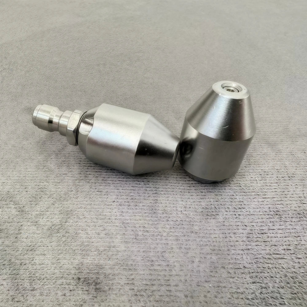 1/4 "Sewer Drainage Cleaning Nozzle Stainless Steel Cleaning Nozzle Hose Nozzle Garden Pipeline Cleaning Tool 10L/Min~30L/Min