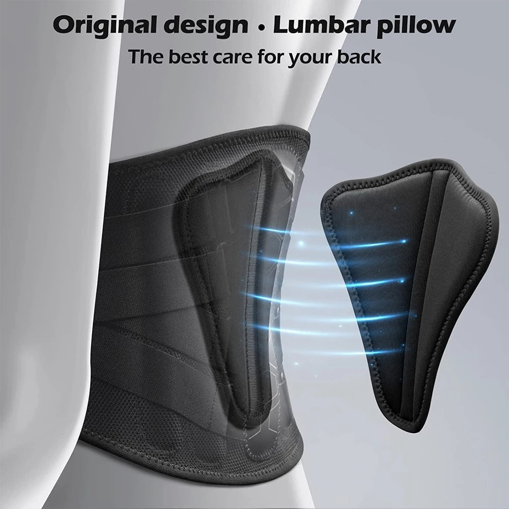 1PC Breathable 3D Knit Lumbar Support Belt Adult Waist Brace with Pulley System for Sciatica And Lower Back Pain Relief