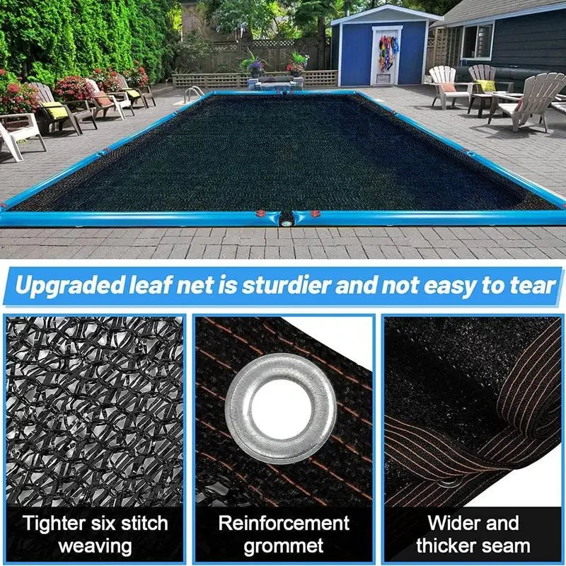 Pool Leaf Net Cover Leaf Netting For Inground And Above Ground Rectangle Pools Fine Mesh Cover Catching Leaves Sunshade