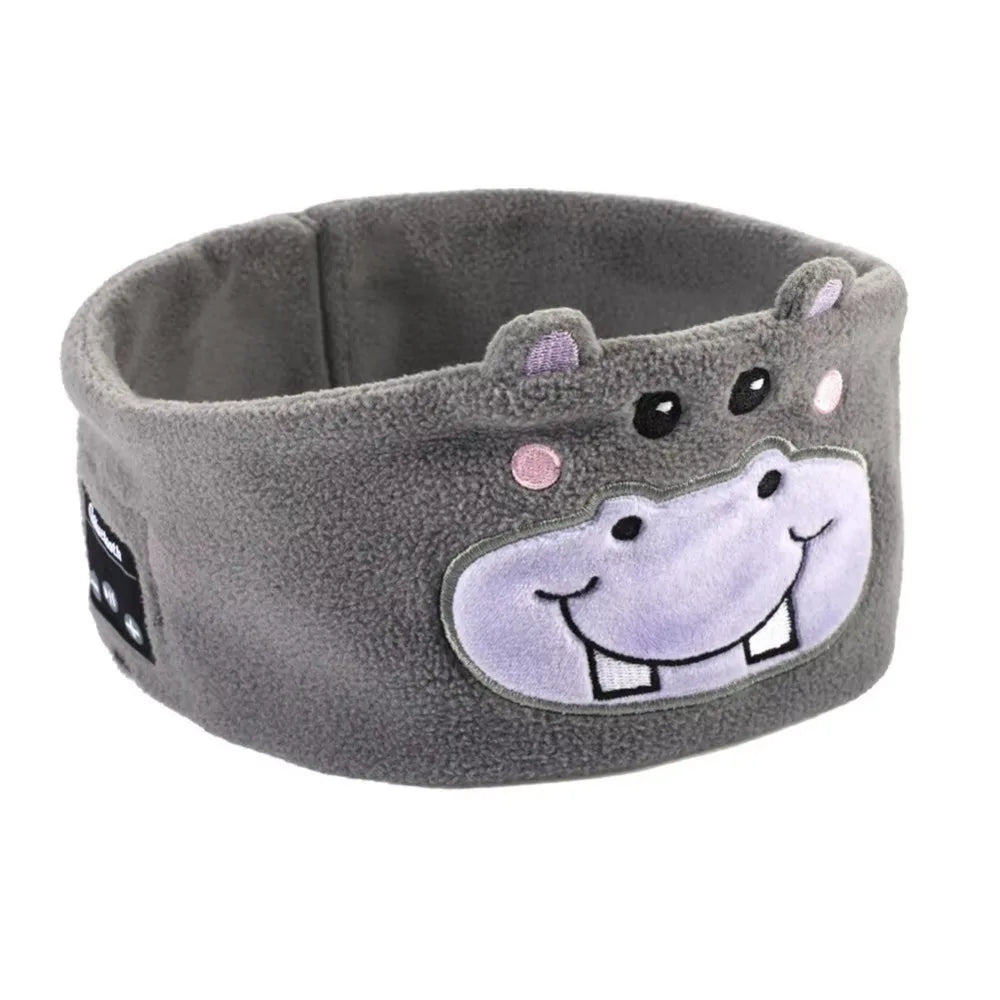 Soft Plush Bluetooth Headphones Eye Mask Elastic Eye Mask Thin Speakers Children's Sleep Earphones Volume Limited
