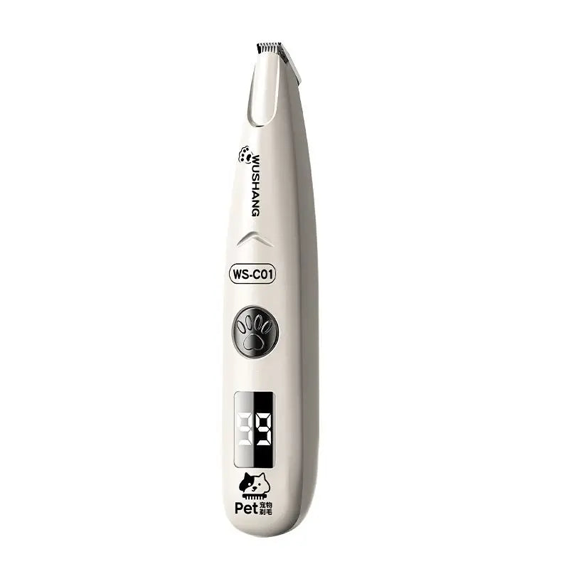 Electric Pet Grooming Trimmer – Waterproof Low-Noise Paw & Face Clipper