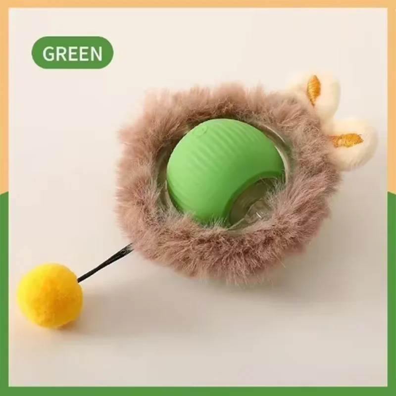 Interactive Smart Cat Toy Ball – USB Rechargeable, Auto Rolling with Sound & Flash