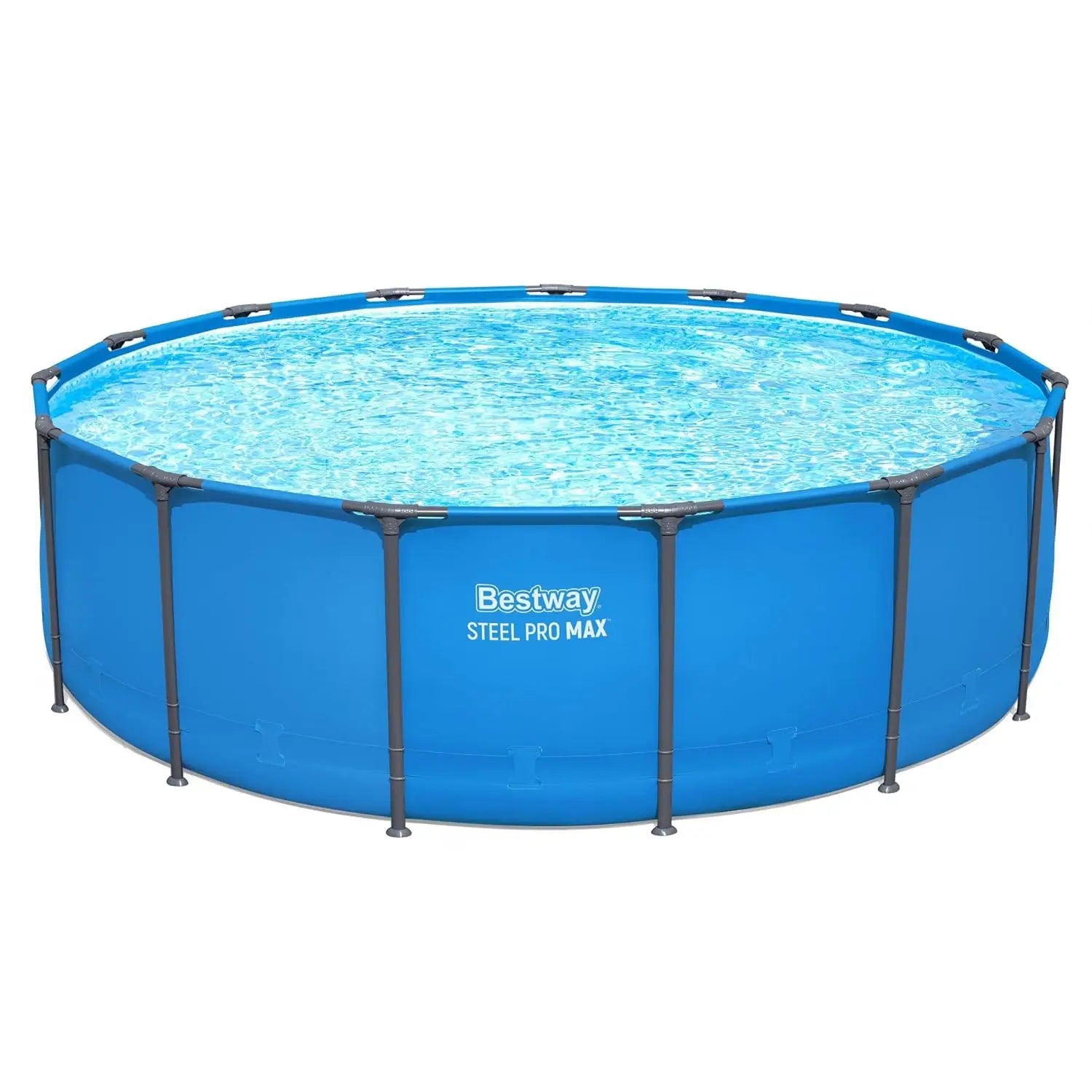Steel Pro MAX 15’ x 48" Above Ground Pool, Round Metal Frame Outdoor Swimming Pool for Backyard, Blue, Pool ONLY, Custom