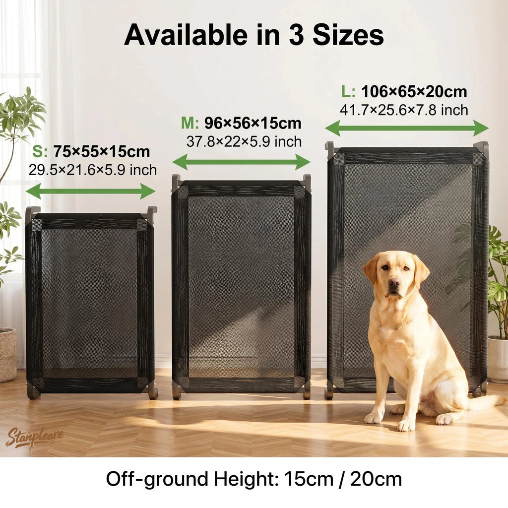 Elevated Dog Bed – Waterproof Mesh Raised Pet Cot with Steel Frame