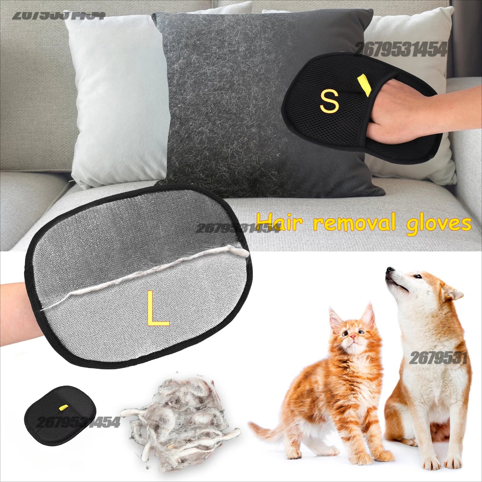 2-in-1 Pet Hair Removal Mitt — Effortlessly Remove Cat & Dog Hair from Sofas, Carpets & Clothes