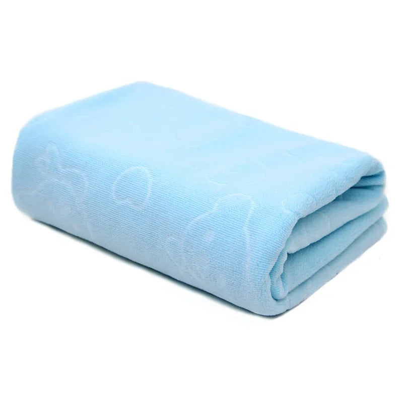 Quick-Drying Pet Bath Towel – Soft Absorbent Microfiber for Dogs & Cats