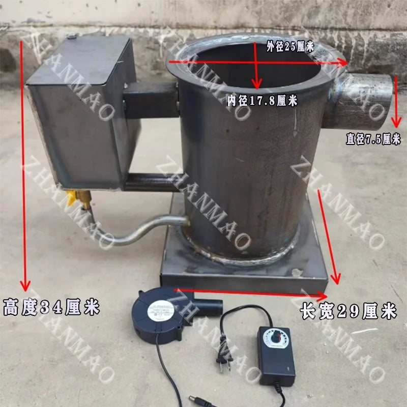 Waste Engine Oil Combustion Stove, Warm Air Stove, Hot Air Stove for Heating, Cooking, Breeding, Vegetables, Greenhouse Warming