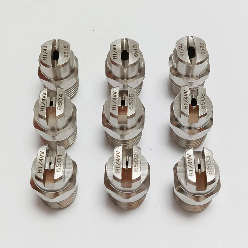 1 Pcs 1/4' SS304 Vee Jet Flat Fan Spray Nozzle, Industrial / Factory Cleaning, Dust Removal Nozzle