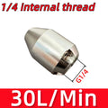 1/4 "Sewer Drainage Cleaning Nozzle Stainless Steel Cleaning Nozzle Hose Nozzle Garden Pipeline Cleaning Tool 10L/Min~30L/Min