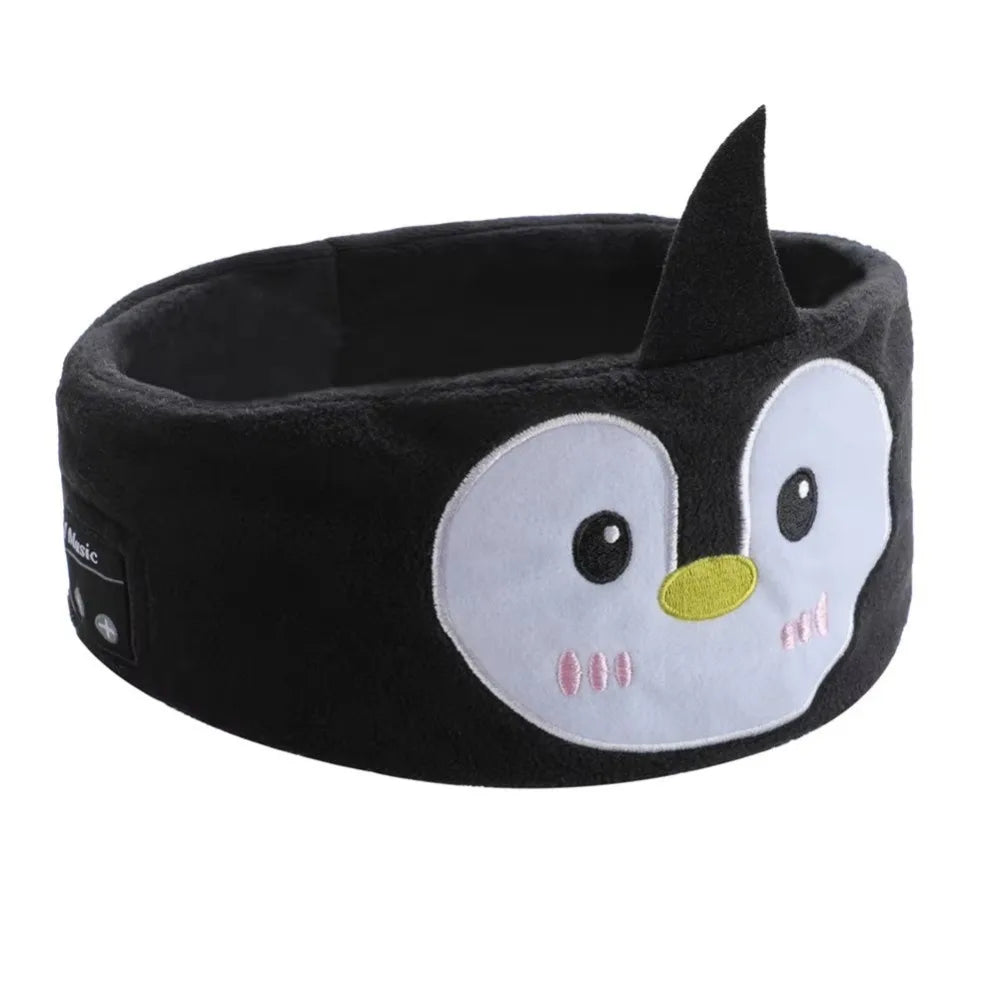 Soft Plush Bluetooth Headphones Eye Mask Elastic Eye Mask Thin Speakers Children's Sleep Earphones Volume Limited