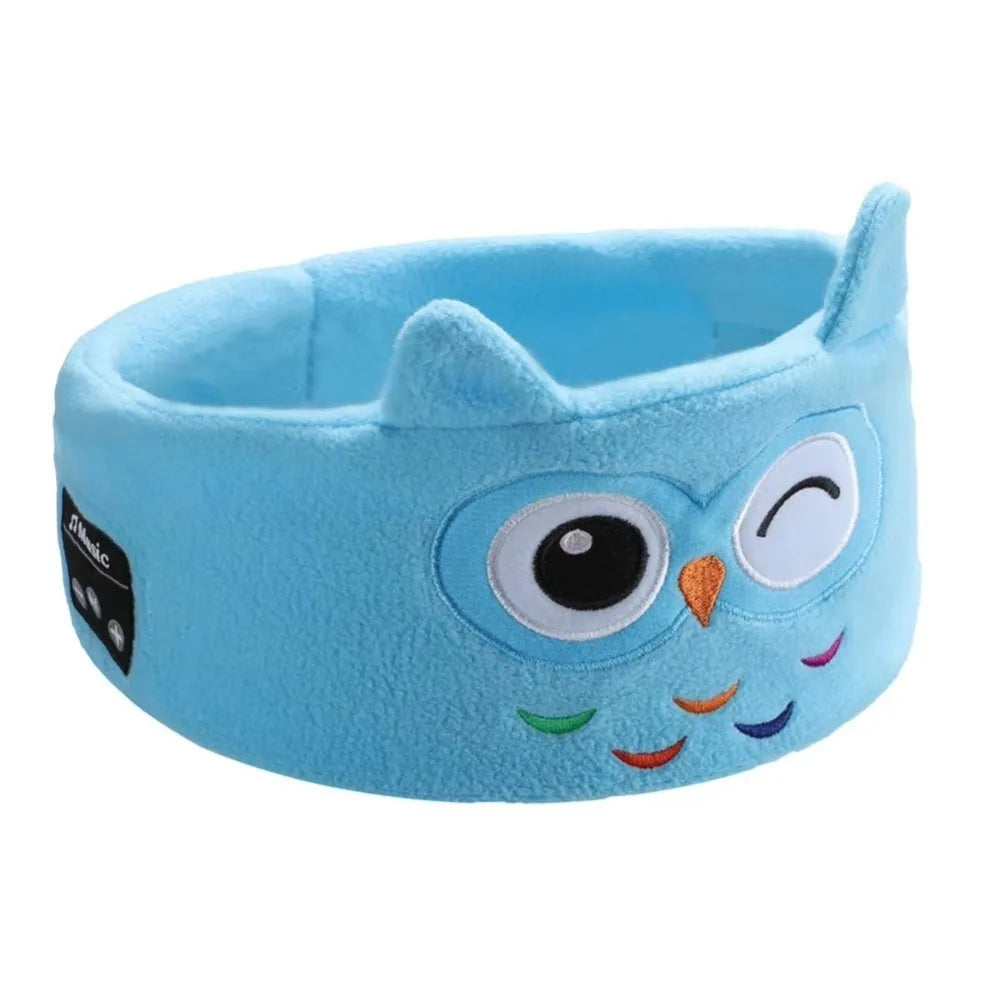Soft Plush Bluetooth Headphones Eye Mask Elastic Eye Mask Thin Speakers Children's Sleep Earphones Volume Limited