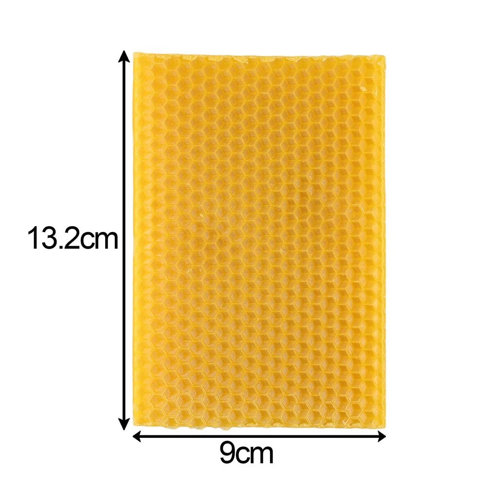 30Pcs Natural Beeswax Sheets Beehive Foundation 9×13.2cm Beeswax Hand-rolled Beeswax Candles Beekeeping-Supplies Yellow