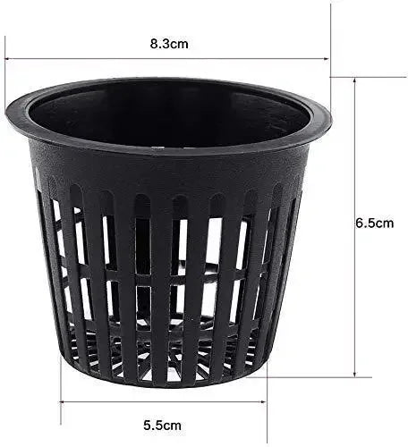 10PCS 3 Inch Hydroponics Cups Slotted Mesh Wide Lip Filter Plant Net Pot Bucket Basket Vegetable Garden Grown Netted Baskets