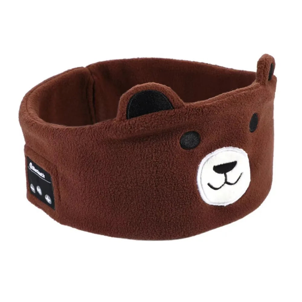 Soft Plush Bluetooth Headphones Eye Mask Elastic Eye Mask Thin Speakers Children's Sleep Earphones Volume Limited