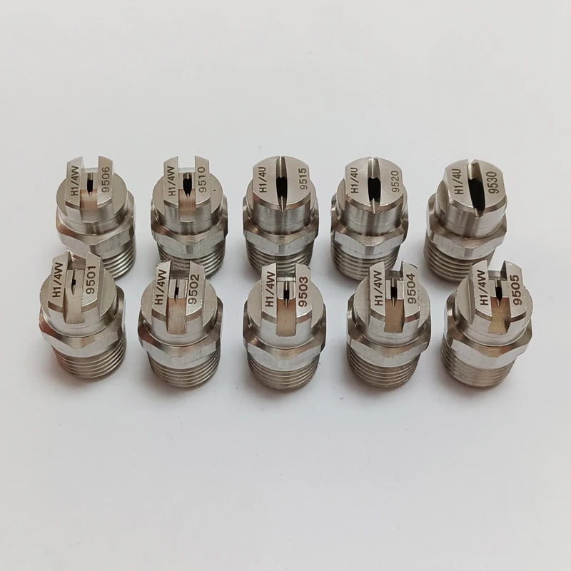1 Pcs 1/4' SS304 Vee Jet Flat Fan Spray Nozzle, Industrial / Factory Cleaning, Dust Removal Nozzle