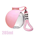 1/2pcs Dog Ball Water Bottle with Removable Silicone Bowl 285ml Plastic Construction Leak-Proof Outdoors Activities Like Walking