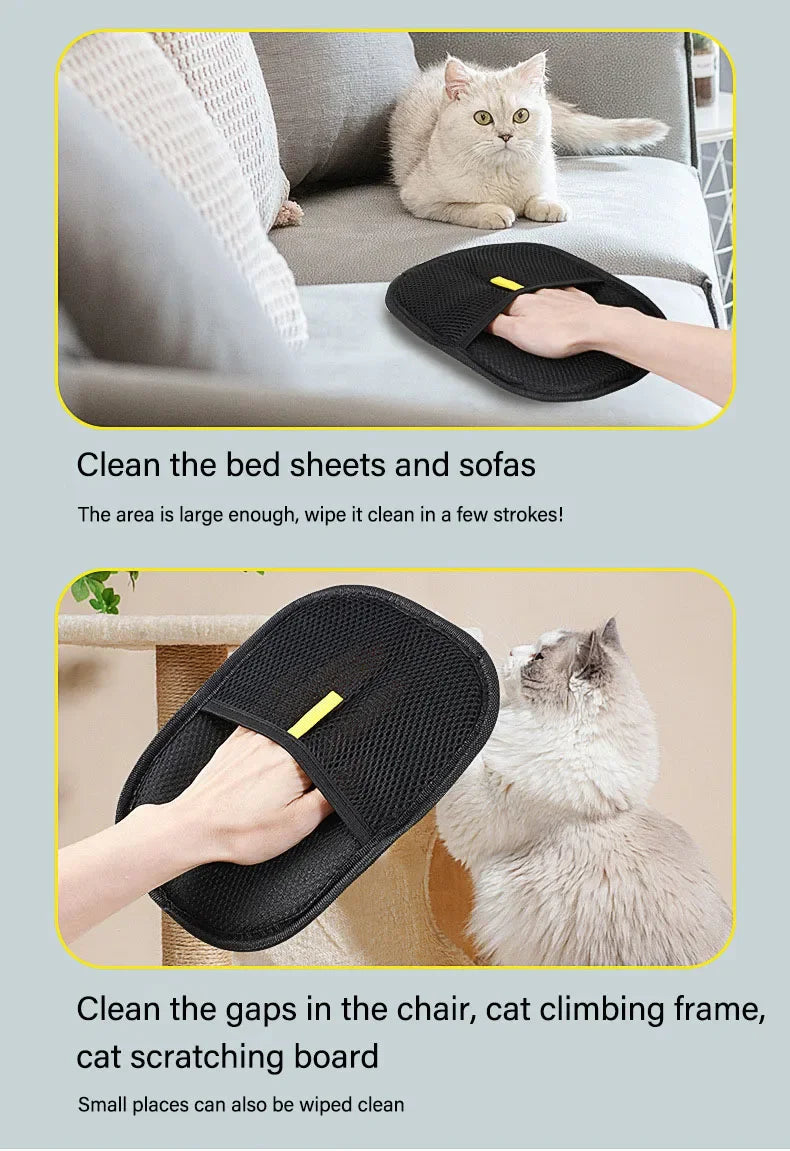 2-in-1 Pet Hair Removal Mitt — Effortlessly Remove Cat & Dog Hair from Sofas, Carpets & Clothes
