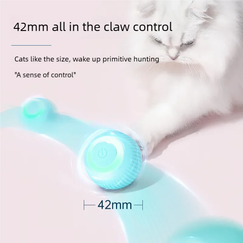 Smart Cat Toys Automatic Rolling Ball Electric Cat Toys Interactive for Cats Training Self-moving Kitten Toys for Indoor Playing