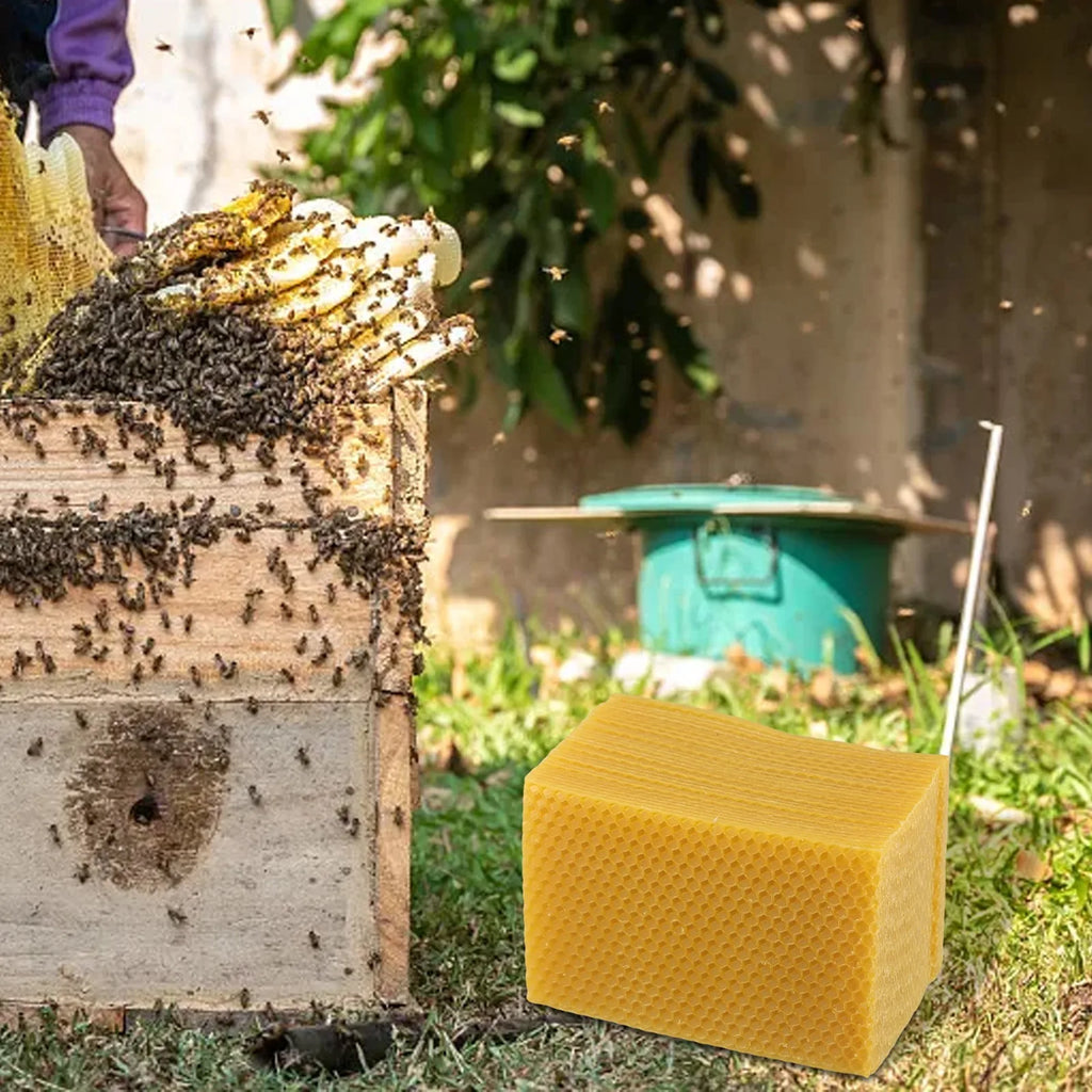 30Pcs Natural Beeswax Sheets Beehive Foundation 9×13.2cm Beeswax Hand-rolled Beeswax Candles Beekeeping-Supplies Yellow