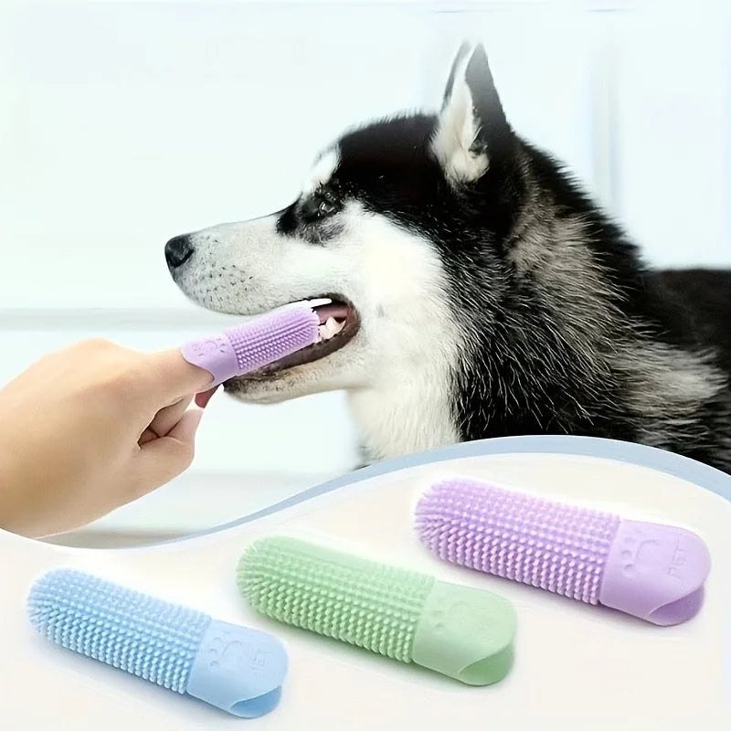 360° Finger Toothbrush for Dogs & Cats | Soft Silicone Pet Dental Cleaning Tool