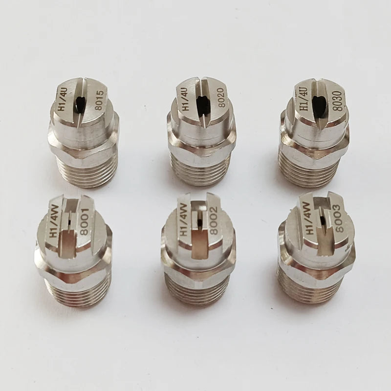 1 Pcs 1/4' SS304 Vee Jet Flat Fan Spray Nozzle, Industrial / Factory Cleaning, Dust Removal Nozzle