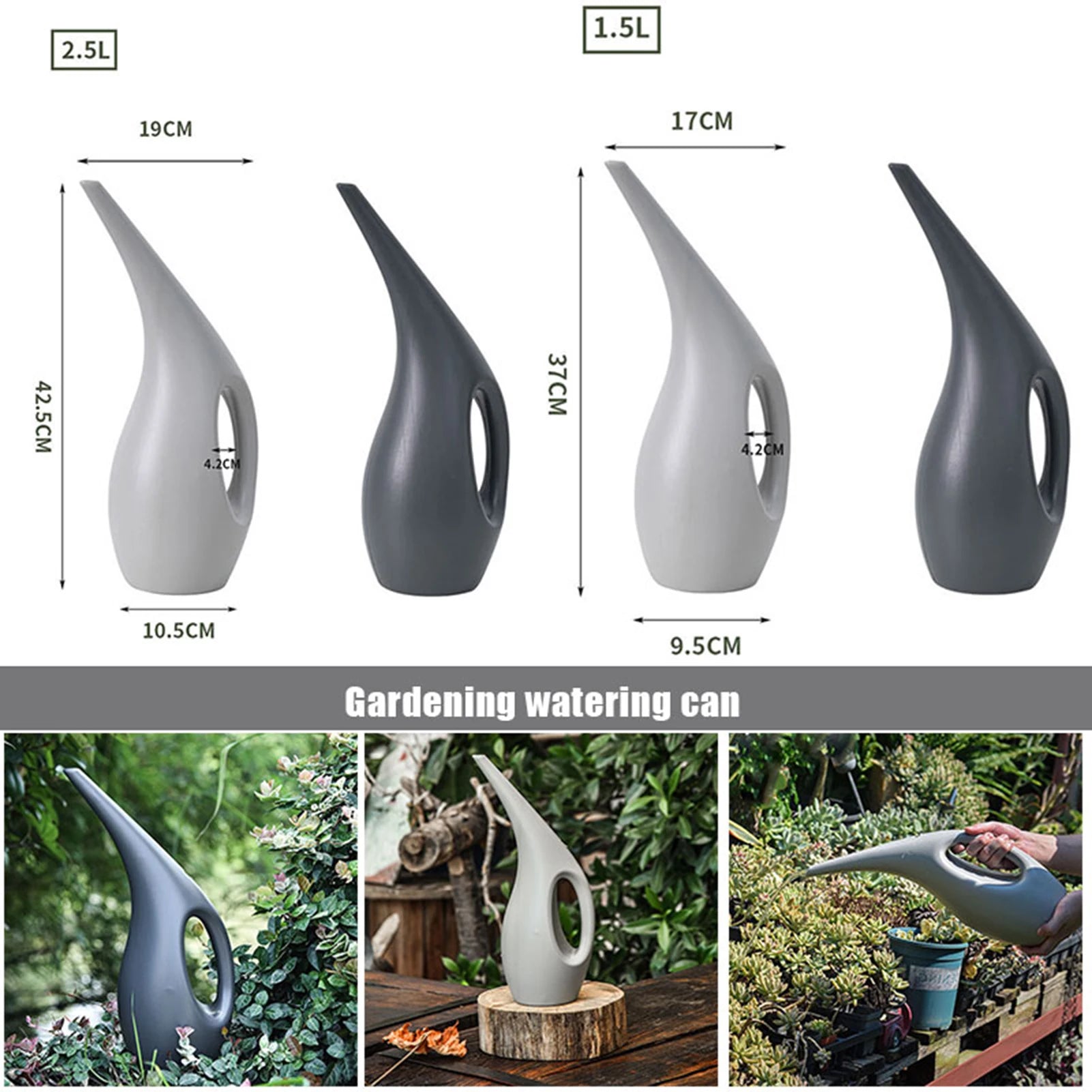 Plastic Long Mouth Flower Watering Can Precise Water Guide, Straight To The Root Non-slip, More Convenient To Use