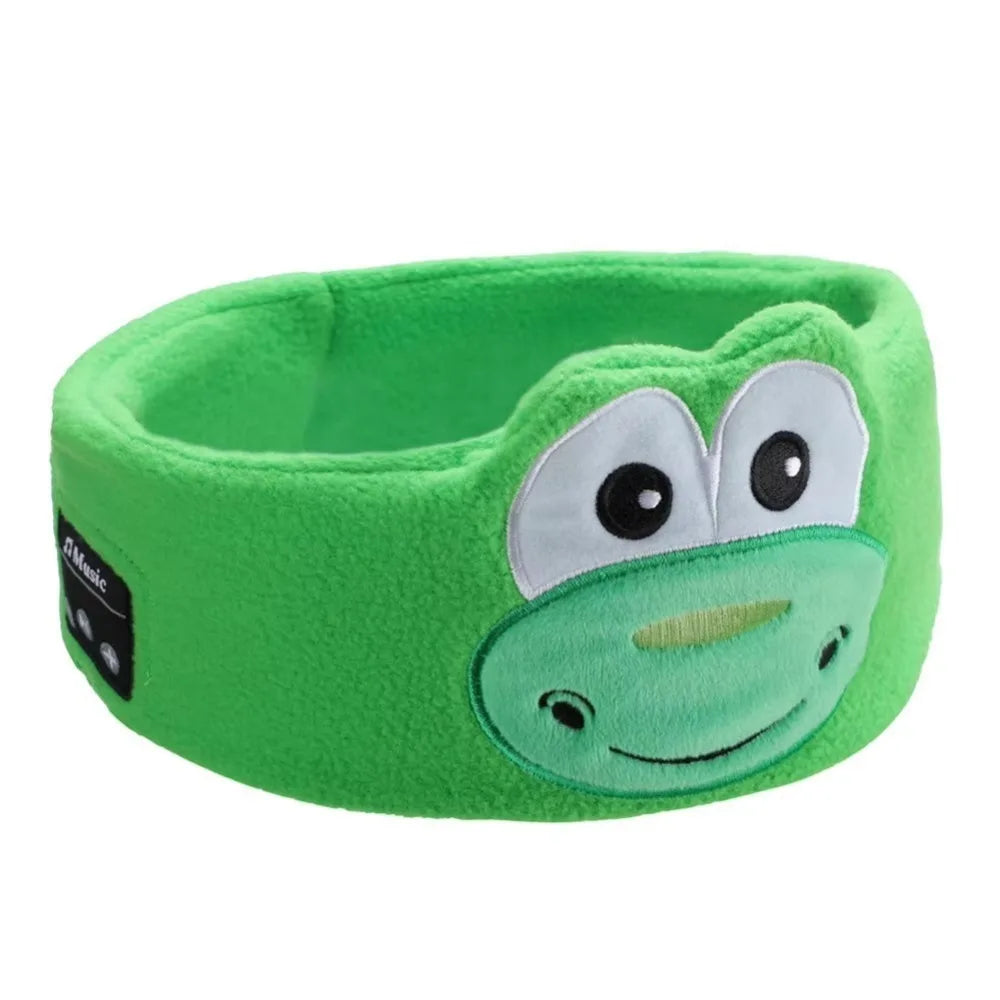 Soft Plush Bluetooth Headphones Eye Mask Elastic Eye Mask Thin Speakers Children's Sleep Earphones Volume Limited