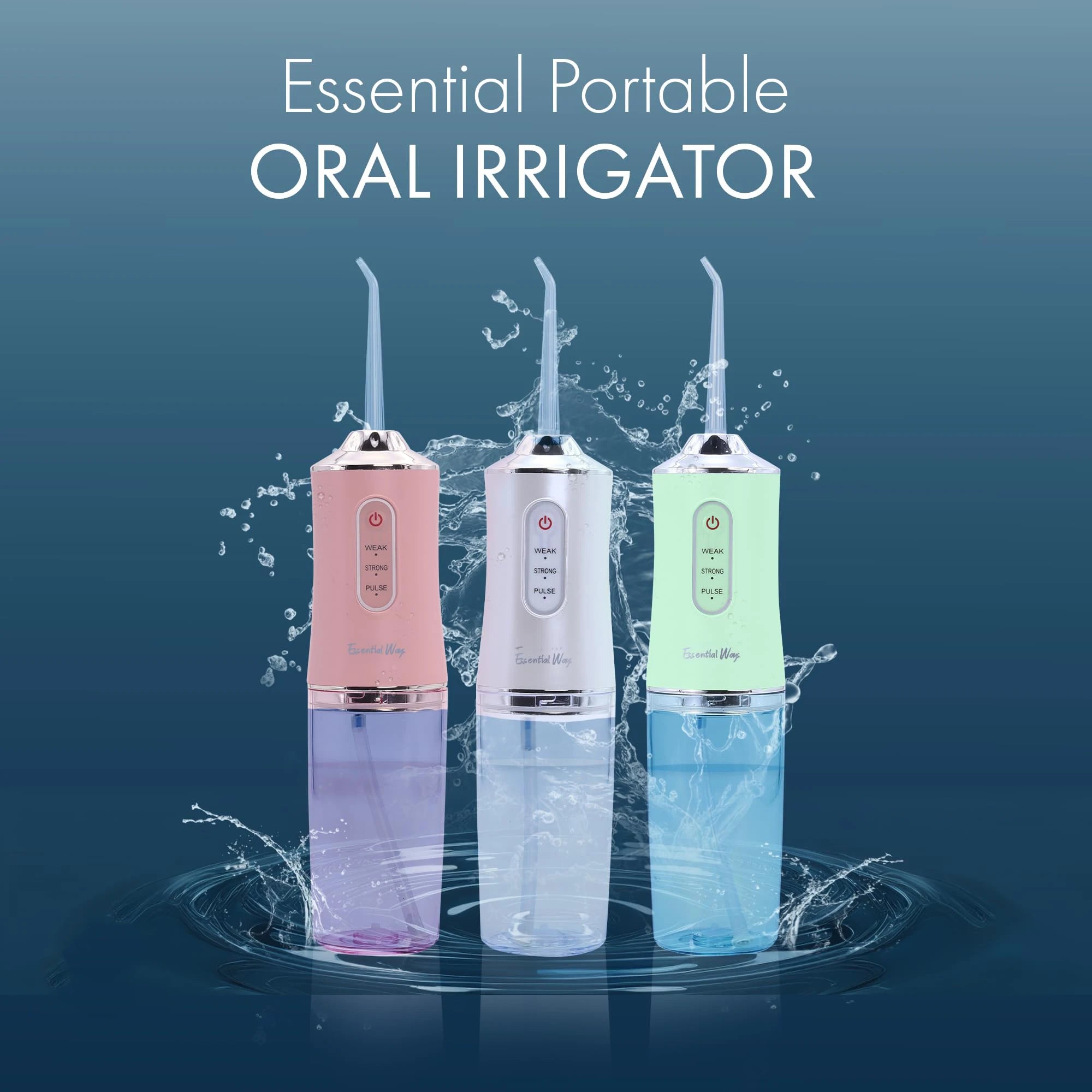 Oral Irrigator Portable Dental Water Flosser USB Rechargeable Water Jet Floss Tooth Pick 4 Jet Tip 220ml 3 Modes Teeth Cleaner ﻿