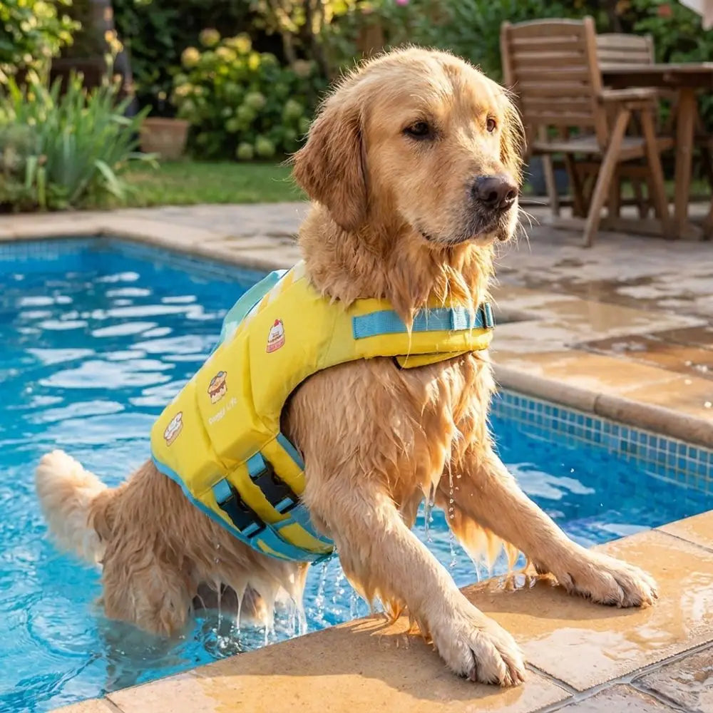 Waterproof Dog Life Jacket — Adjustable Safety Vest for Dogs