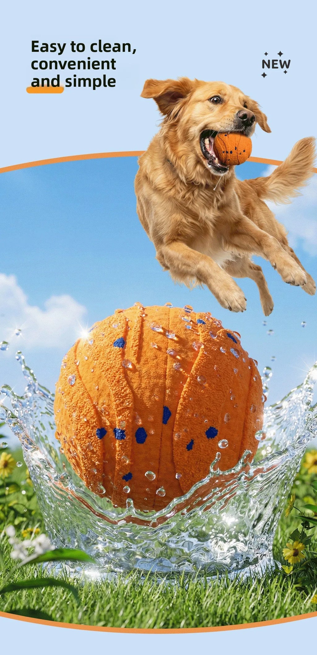 ETPU Electric Dog Toy Ball – Bite-Resistant, Self-Moving & Food-Grade