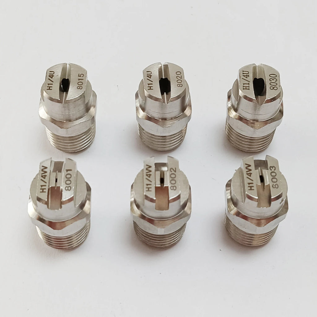 1 Pcs 1/4' SS304 Vee Jet Flat Fan Spray Nozzle, Industrial / Factory Cleaning, Dust Removal Nozzle