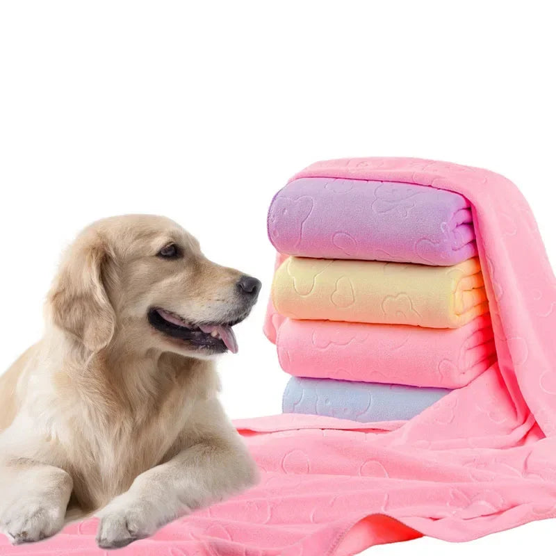 Quick-Drying Pet Bath Towel – Soft Absorbent Microfiber for Dogs & Cats
