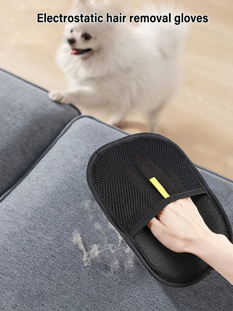 2-in-1 Pet Hair Removal Mitt — Effortlessly Remove Cat & Dog Hair from Sofas, Carpets & Clothes