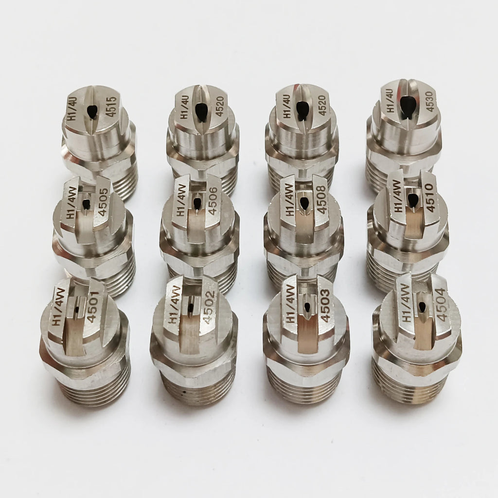 1 Pcs 1/4' SS304 Vee Jet Flat Fan Spray Nozzle, Industrial / Factory Cleaning, Dust Removal Nozzle