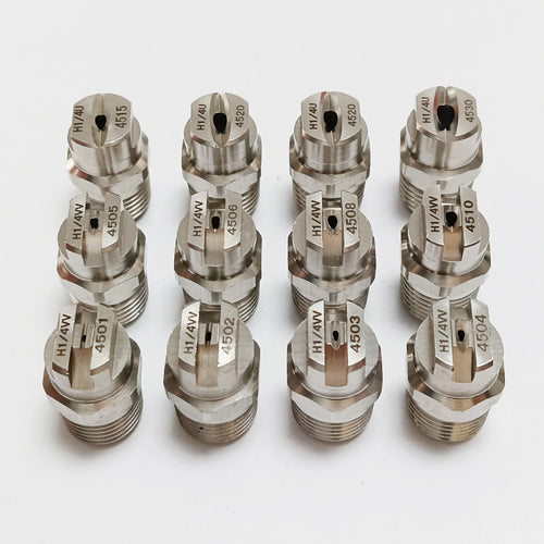 1 Pcs 1/4' SS304 Vee Jet Flat Fan Spray Nozzle, Industrial / Factory Cleaning, Dust Removal Nozzle