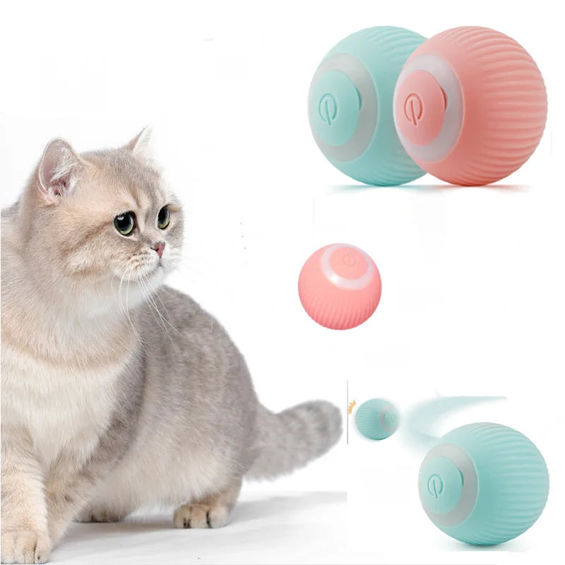 Electric Rolling Ball Cat Toy – Bite-Resistant Interactive Self-Amusement